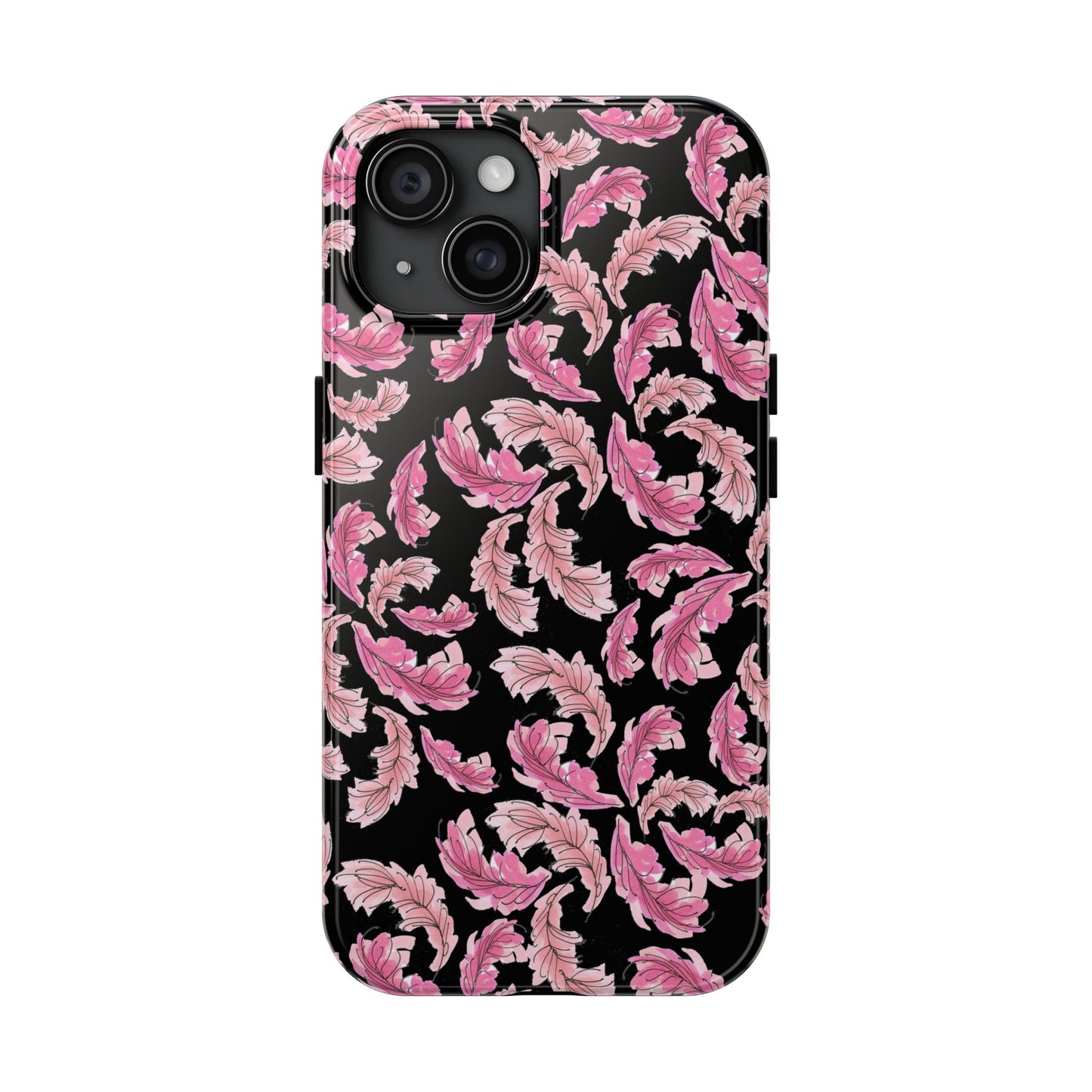 Flam Feathers Black Phone Case