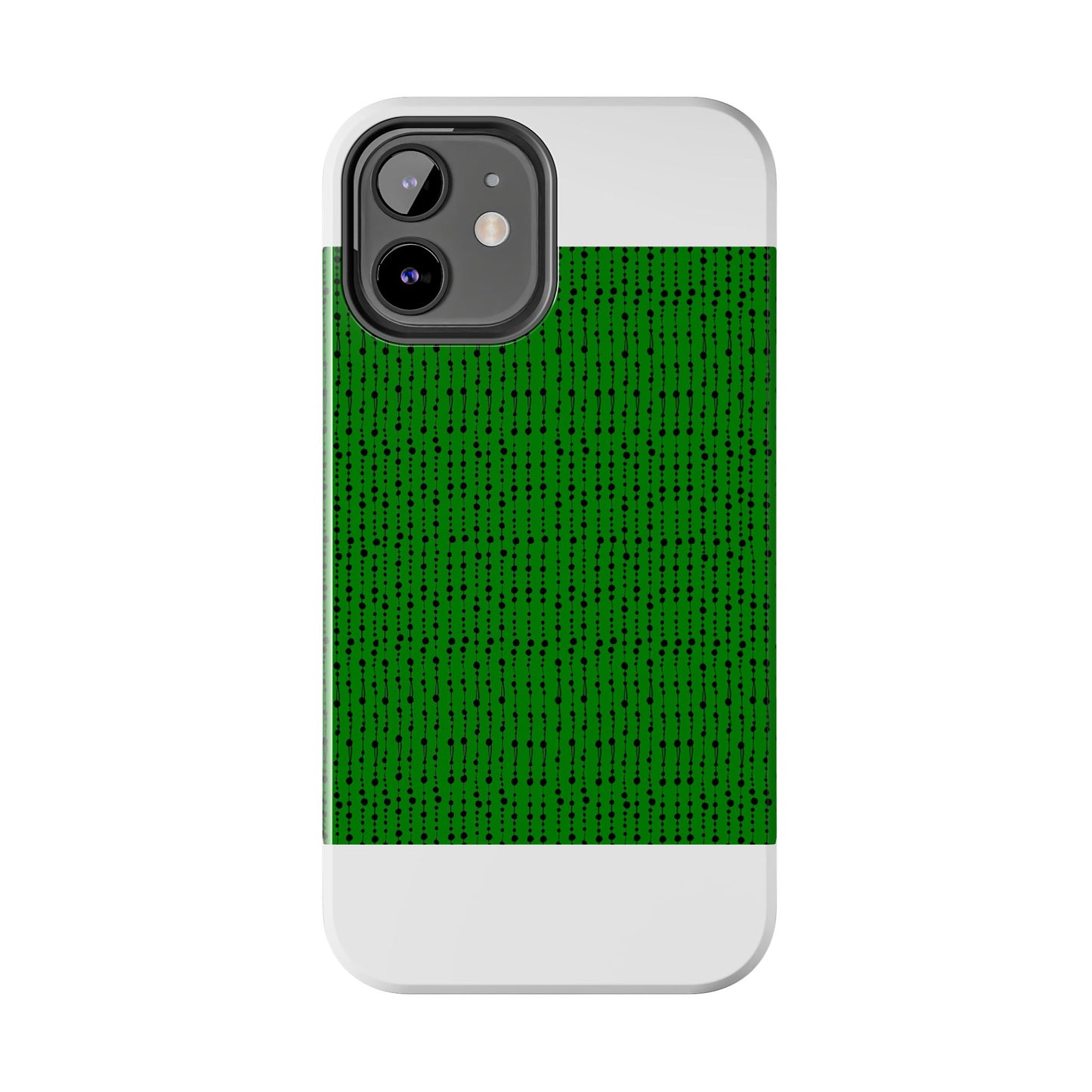 Beaded Curtain Green / Black Phone Case