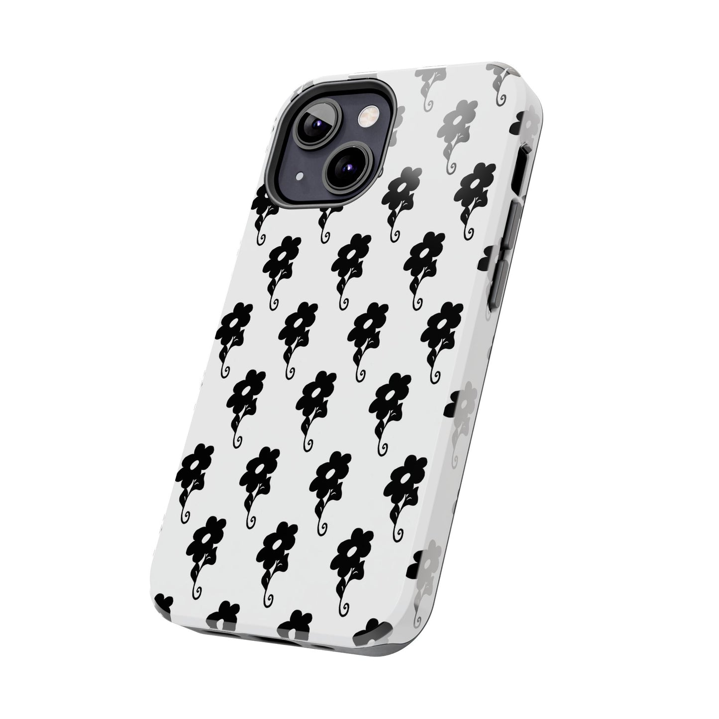 Flowers White / Black Phone Case
