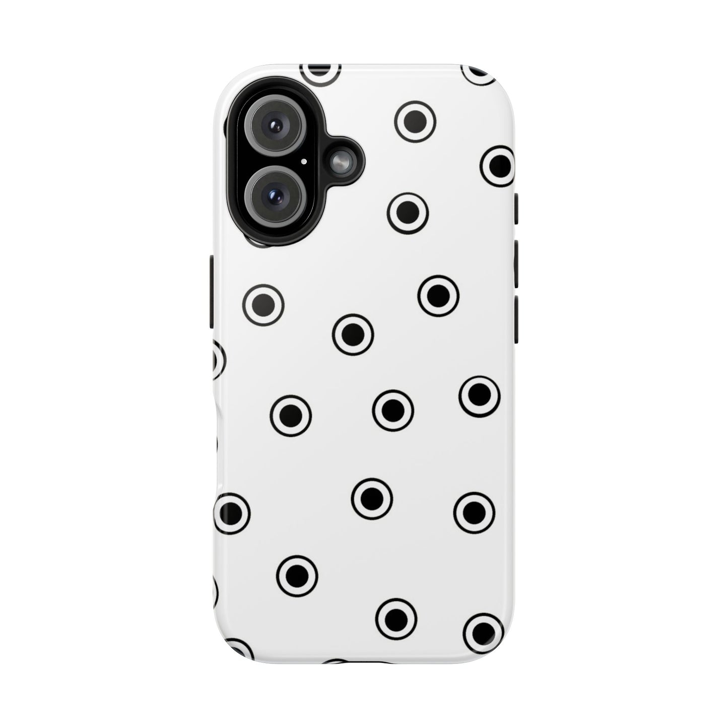 CD Dots White / Black Phone Case