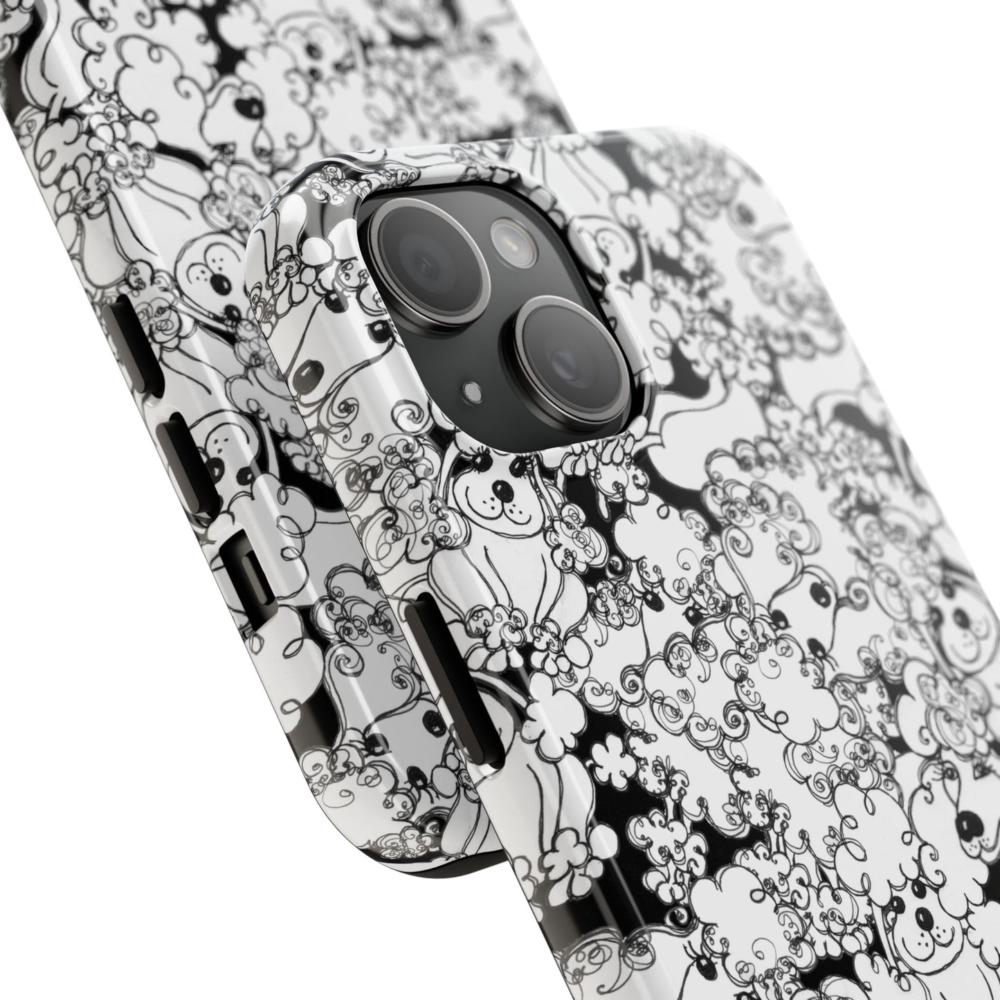 Poodle Party Black Phone Case