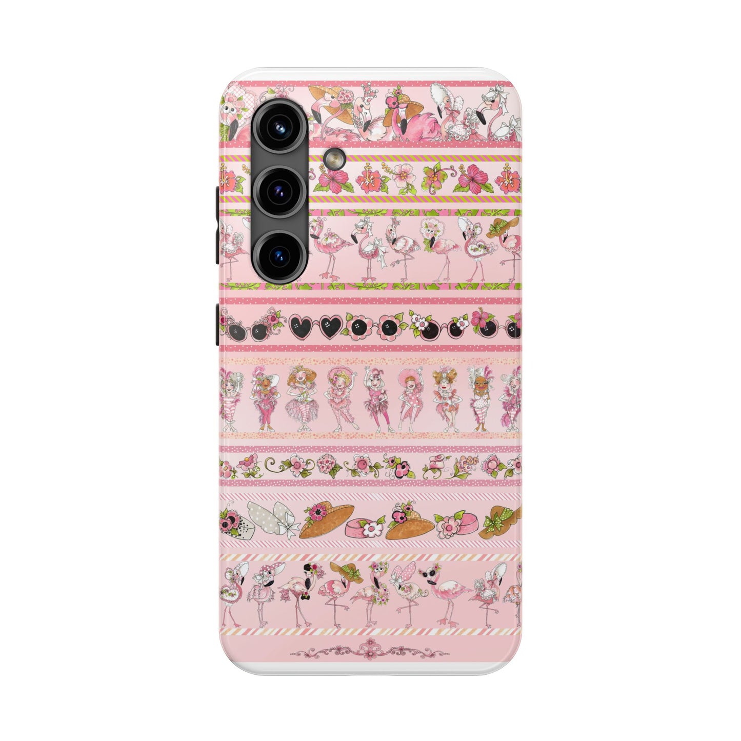 Flam Borders Pink Phone Case
