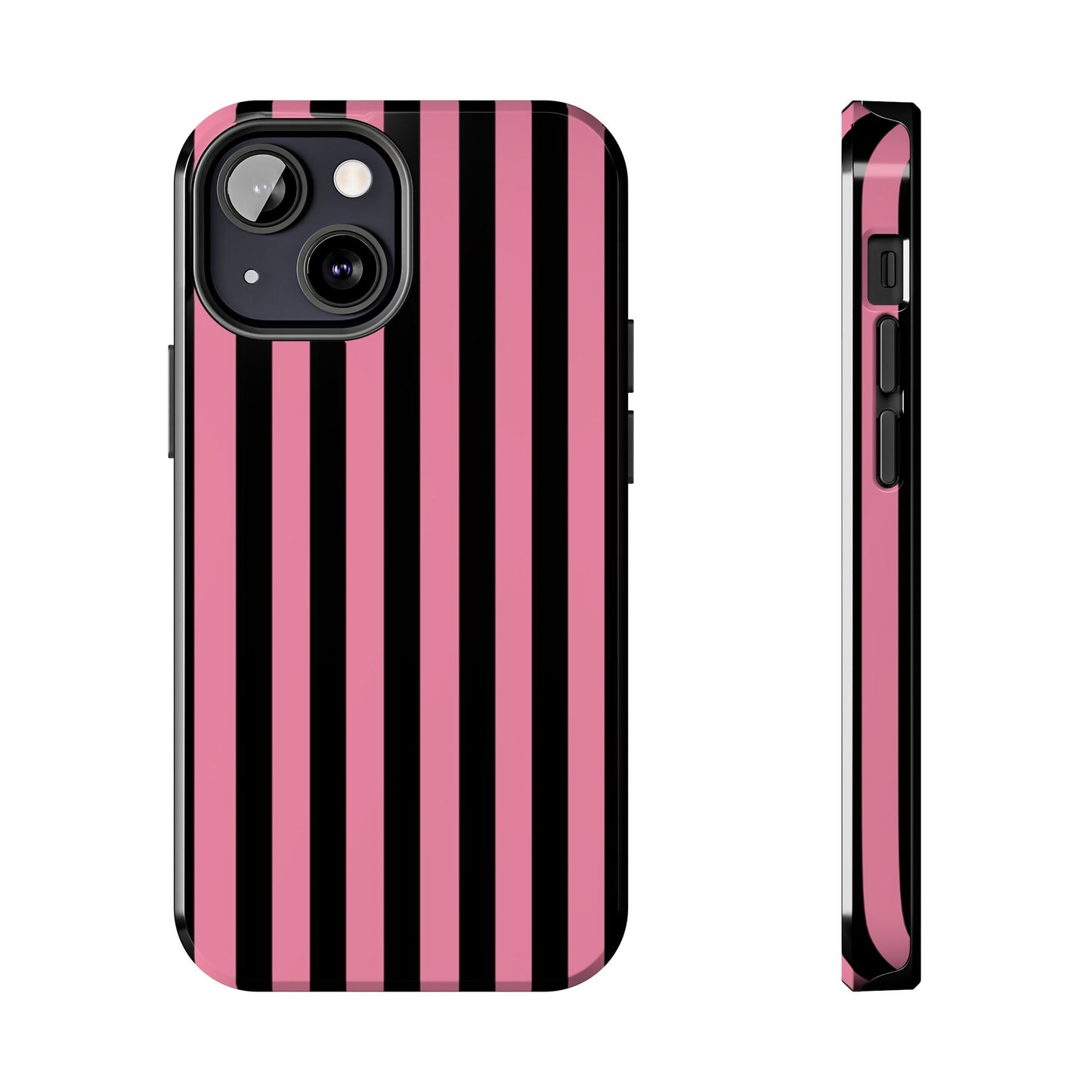 Vertical Stripe Pink / Black Phone Case