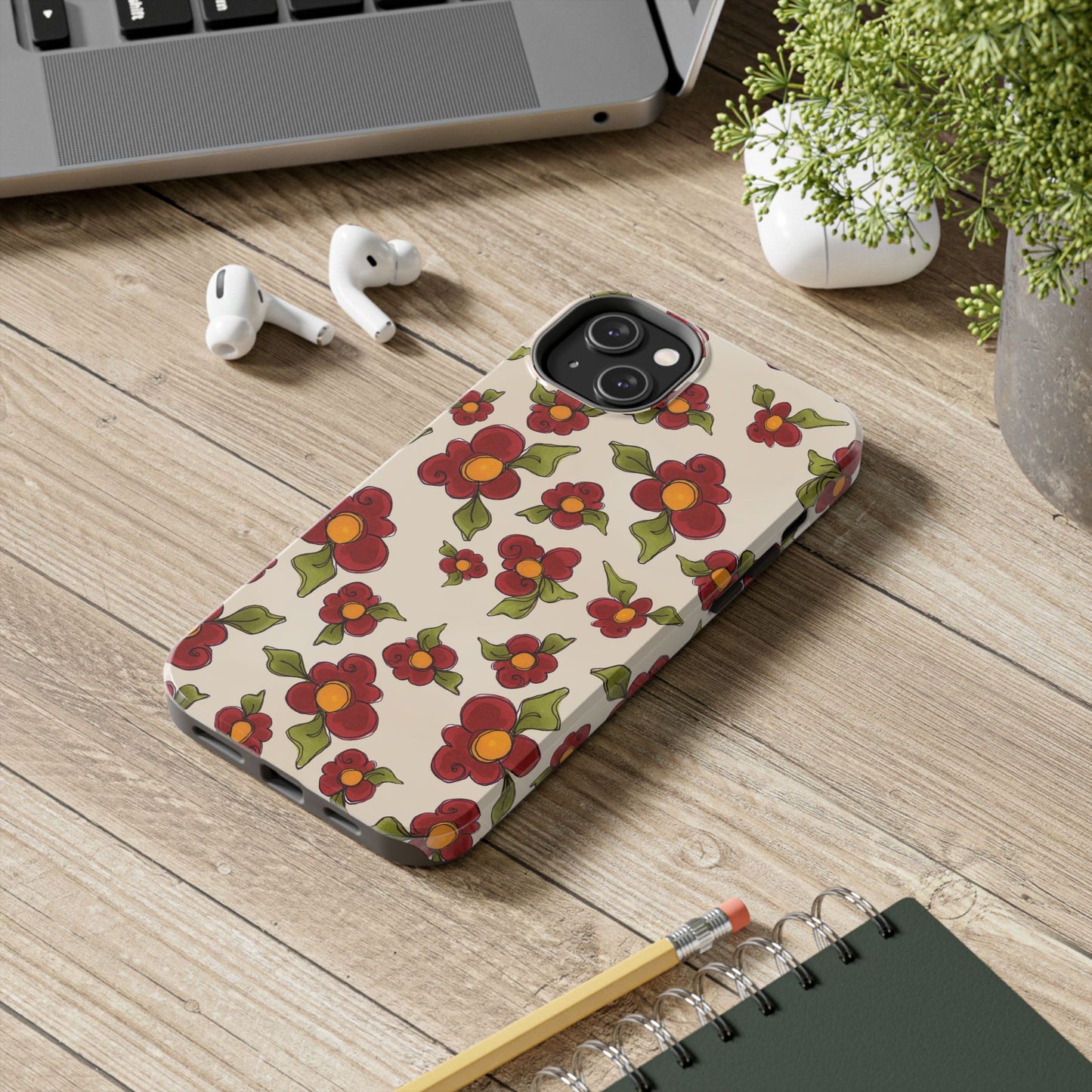 Chili Pepper Daisies Phone Case