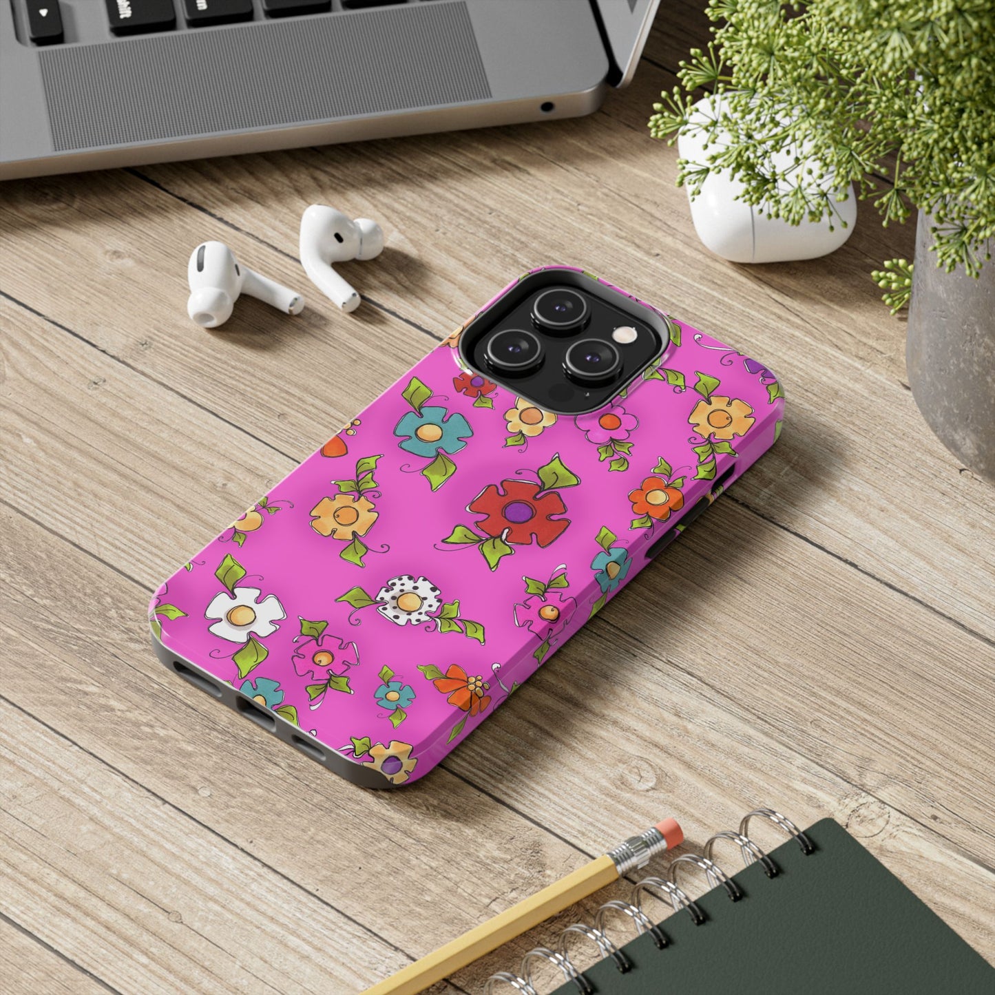 Happy Blooms Cerise Phone Case