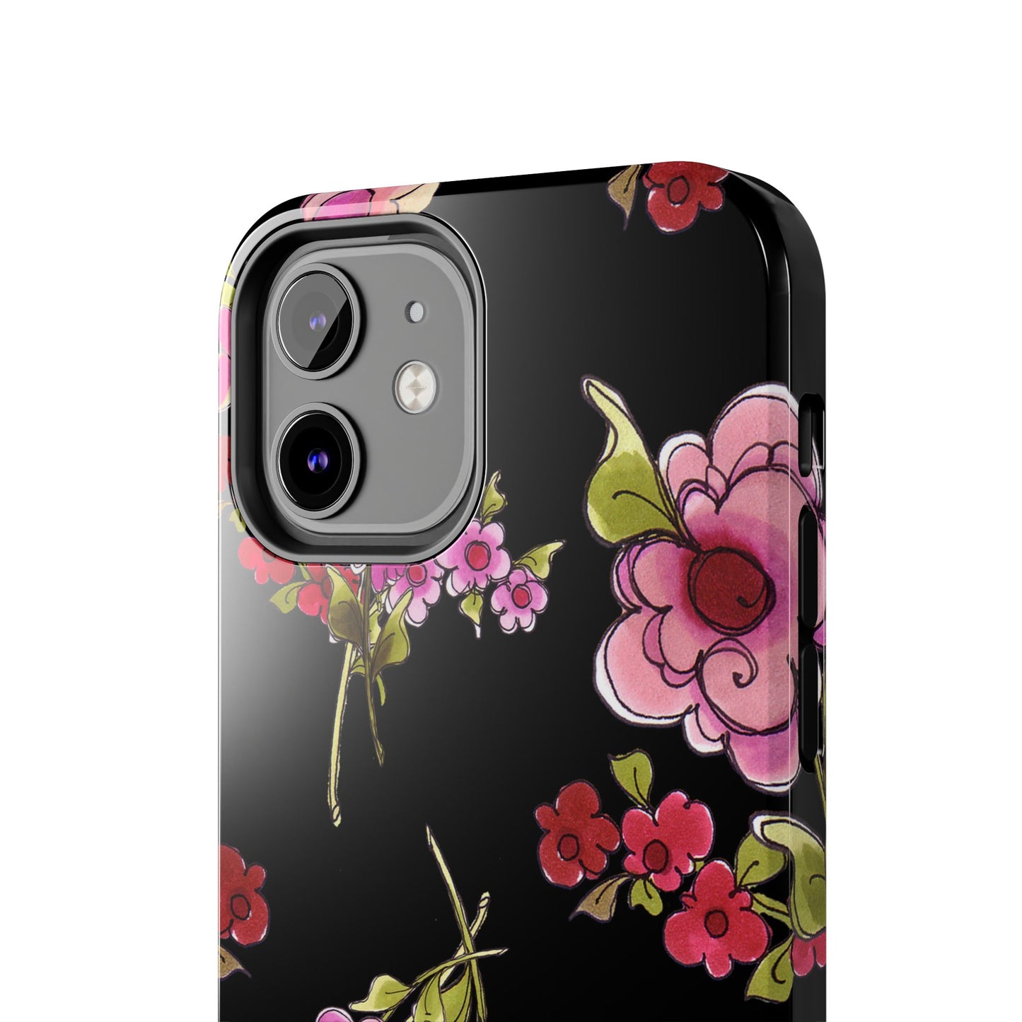Jumbo Floral Black Phone Case