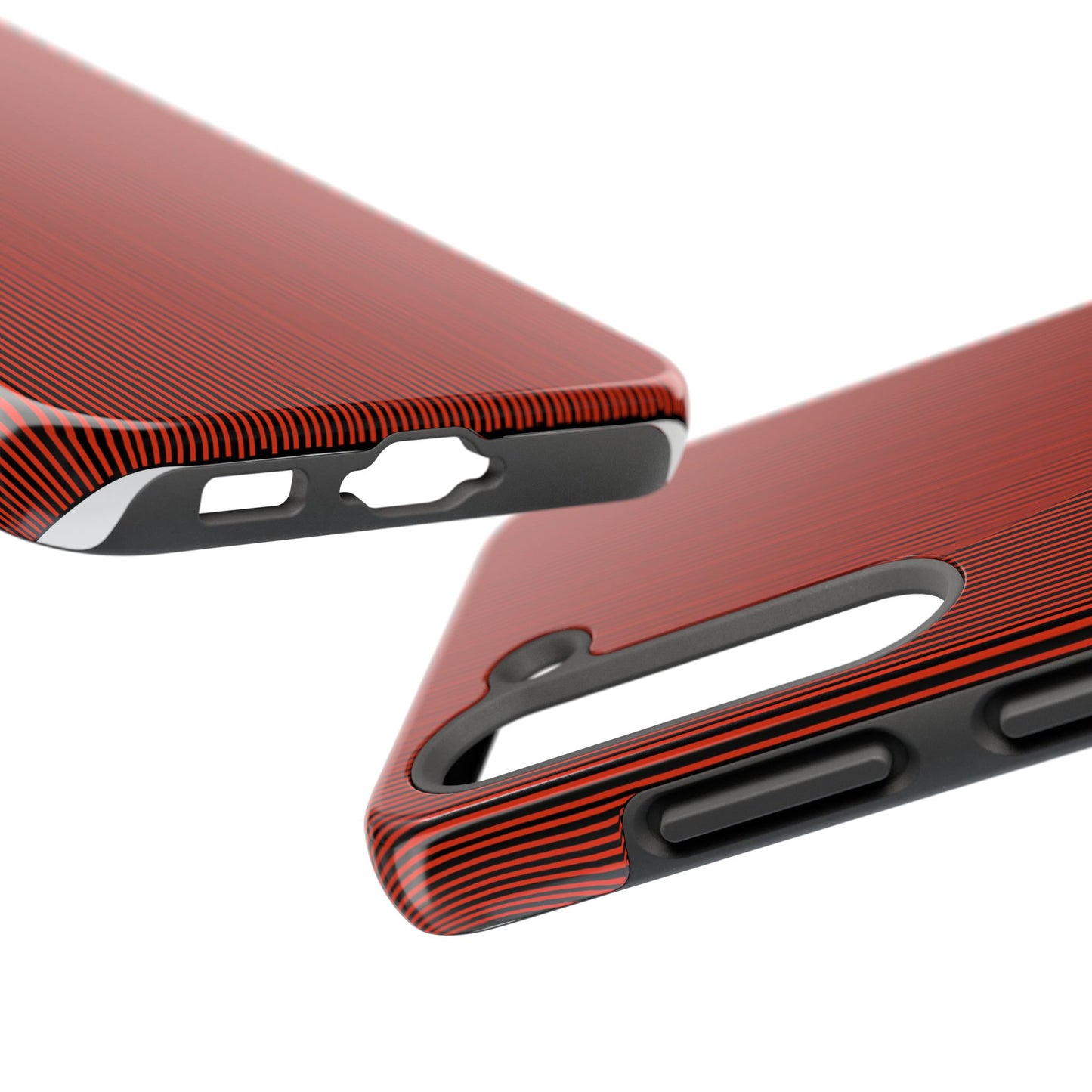 Pin Stripe Red / Black Phone Case