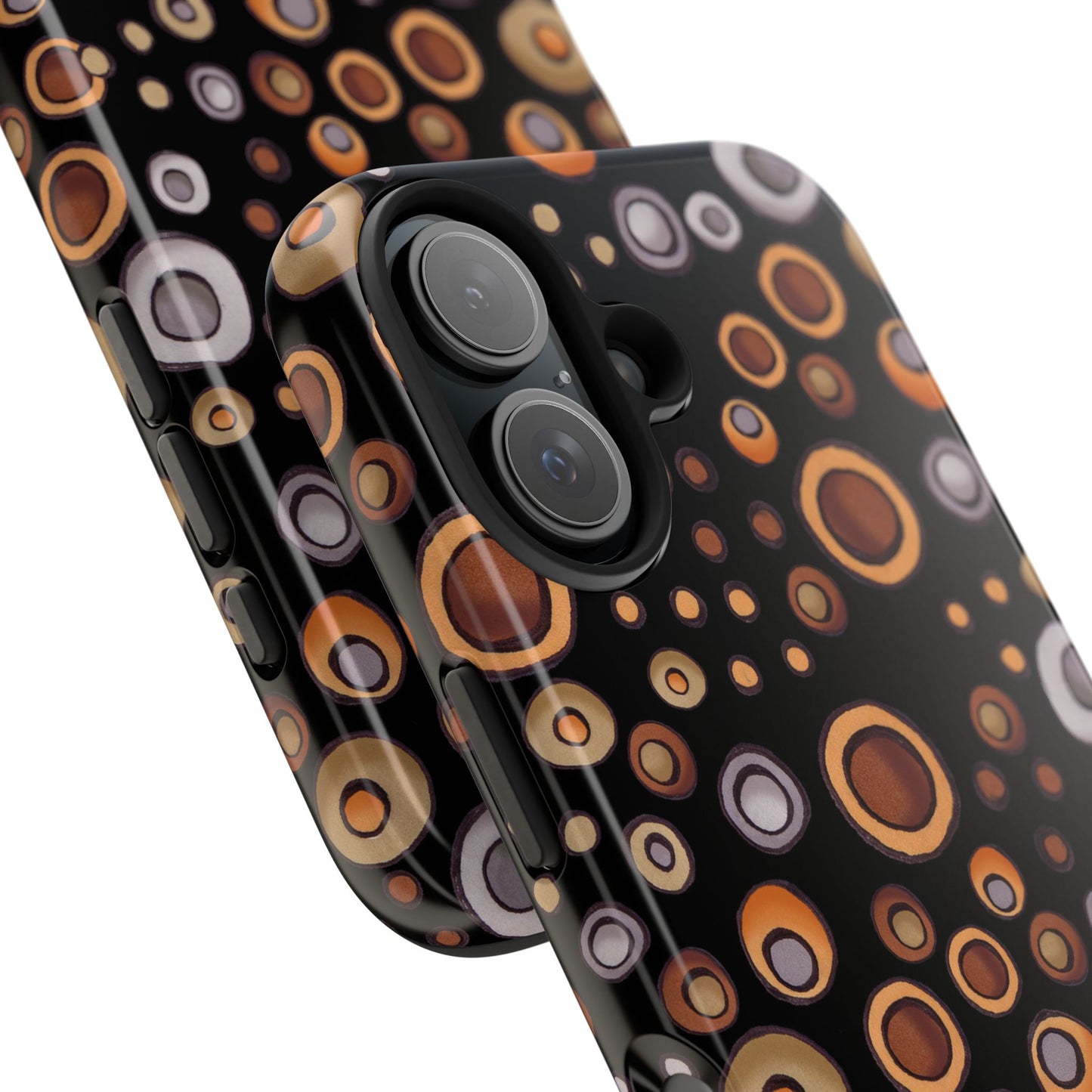 Doggy Dots Black Phone Case