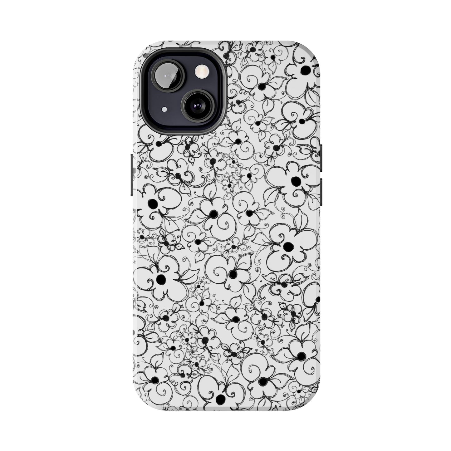 Dog Daisies White Phone Case