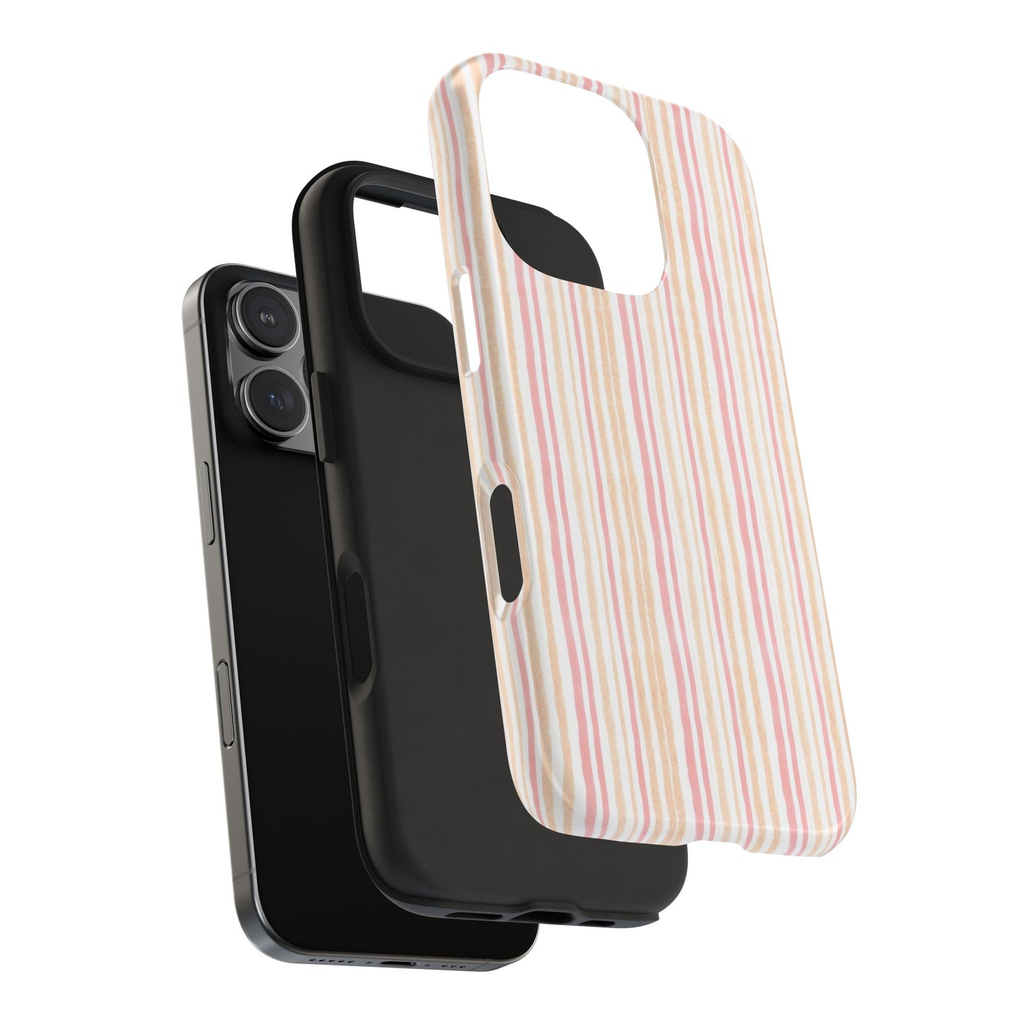 Tri Stripe Peach Phone Case