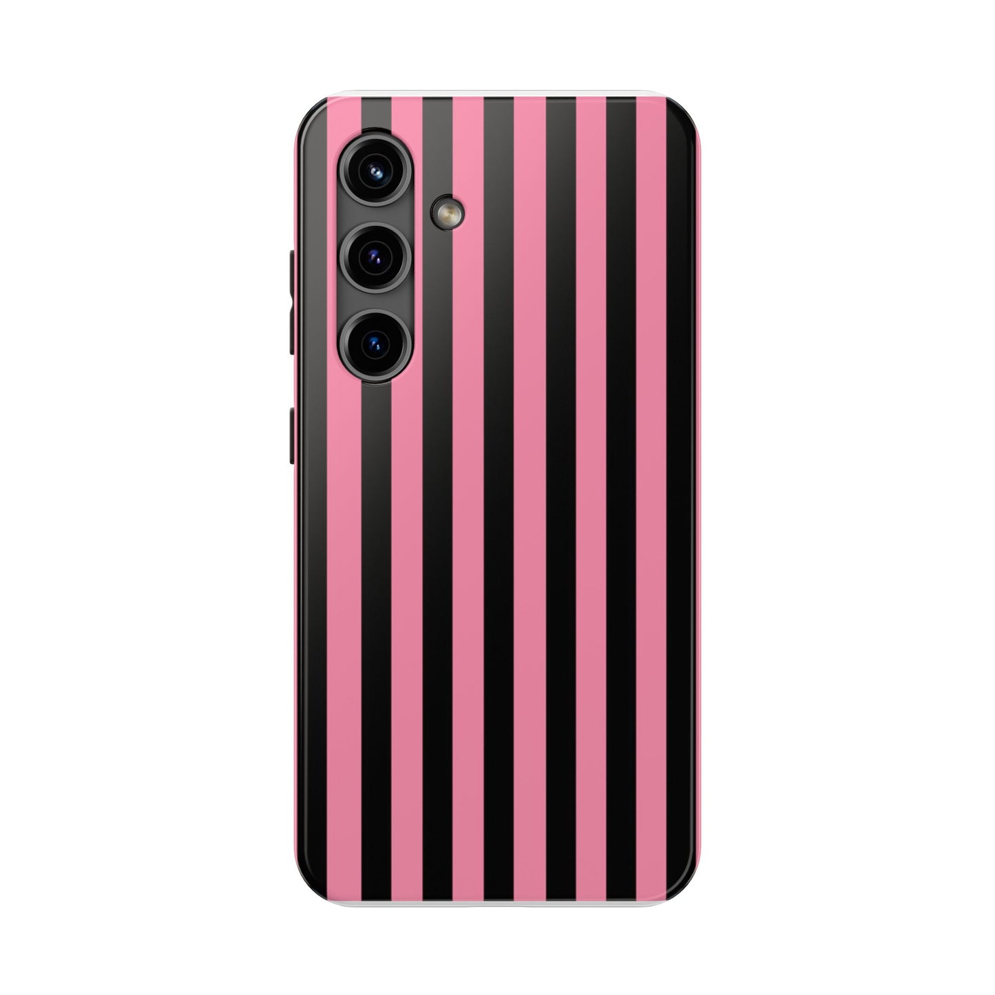 Vertical Stripe Pink / Black Phone Case