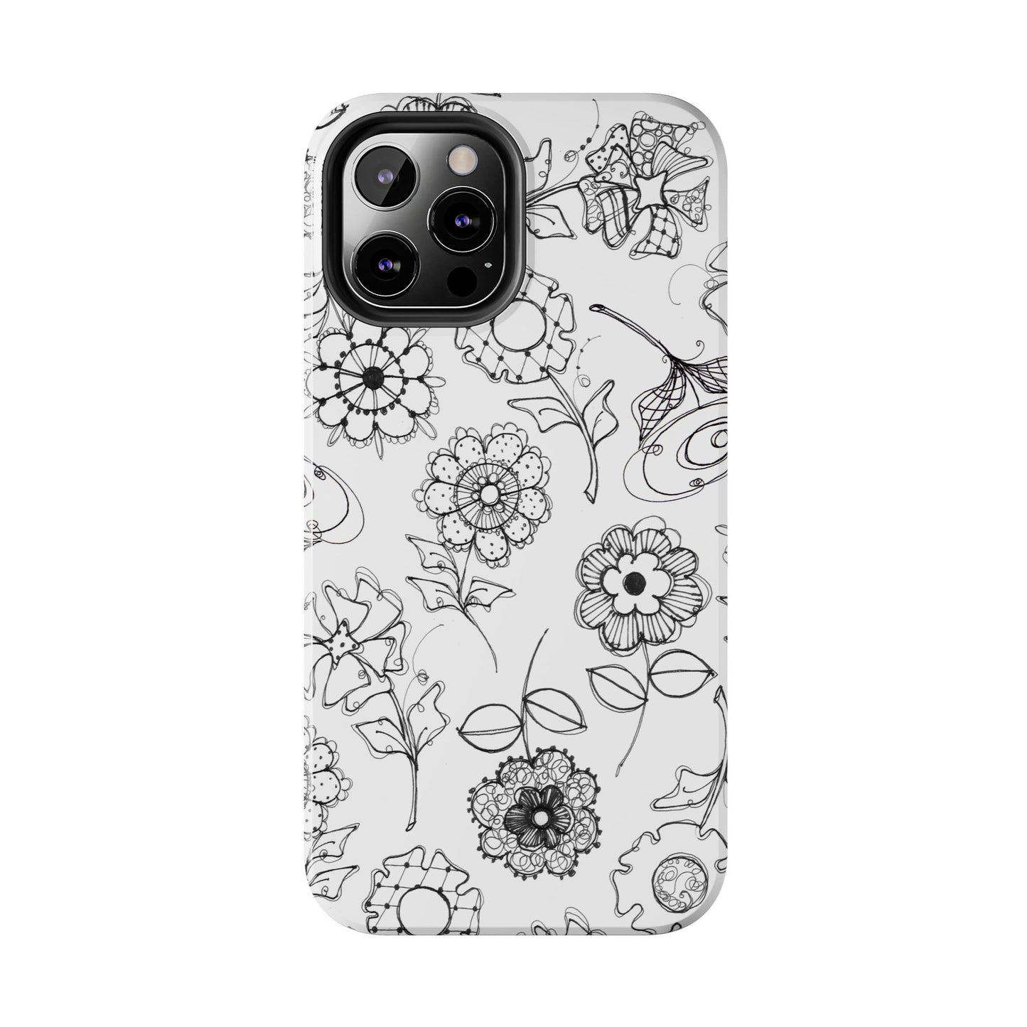 Paper Posies White Phone Case
