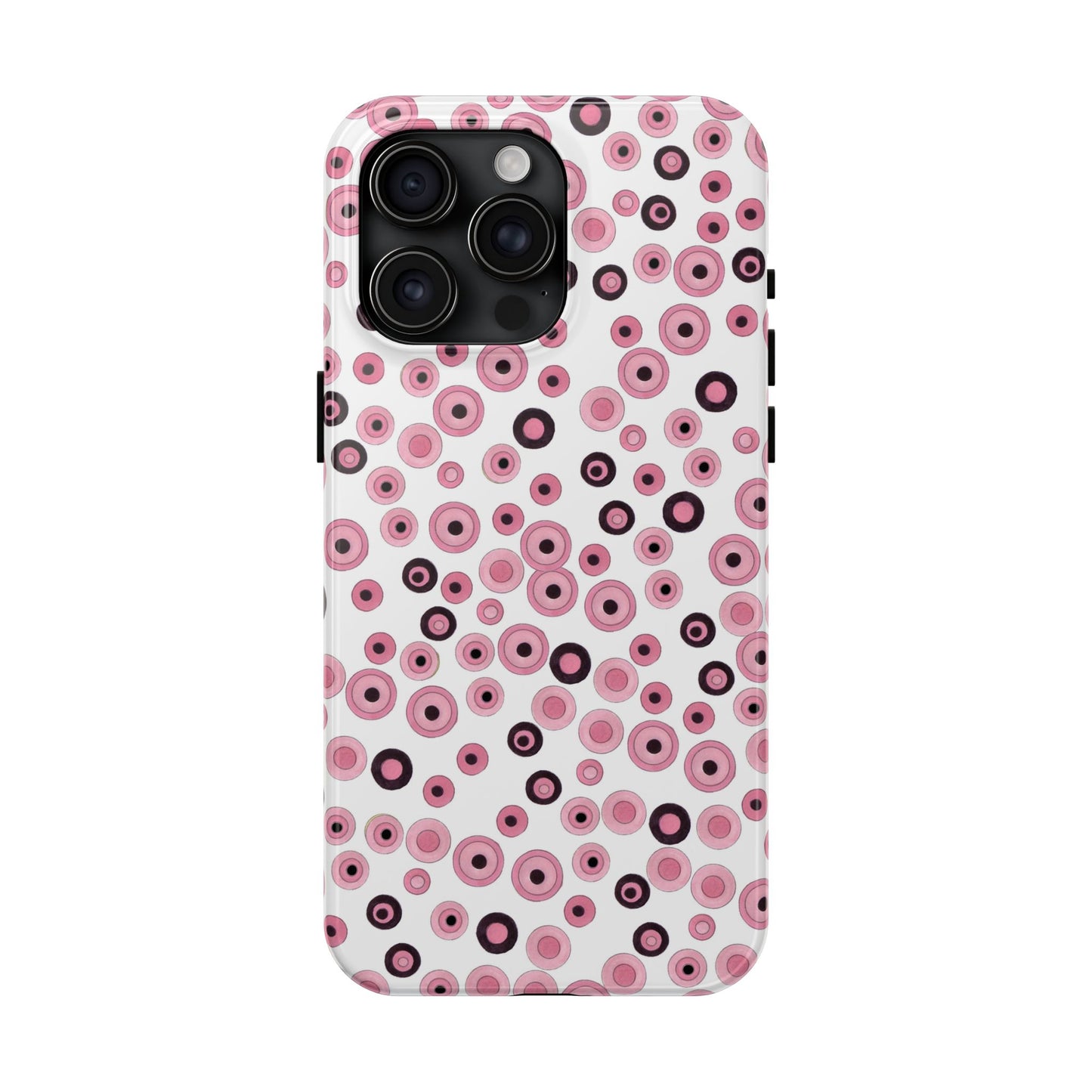 Dots White / Pink Phone Case