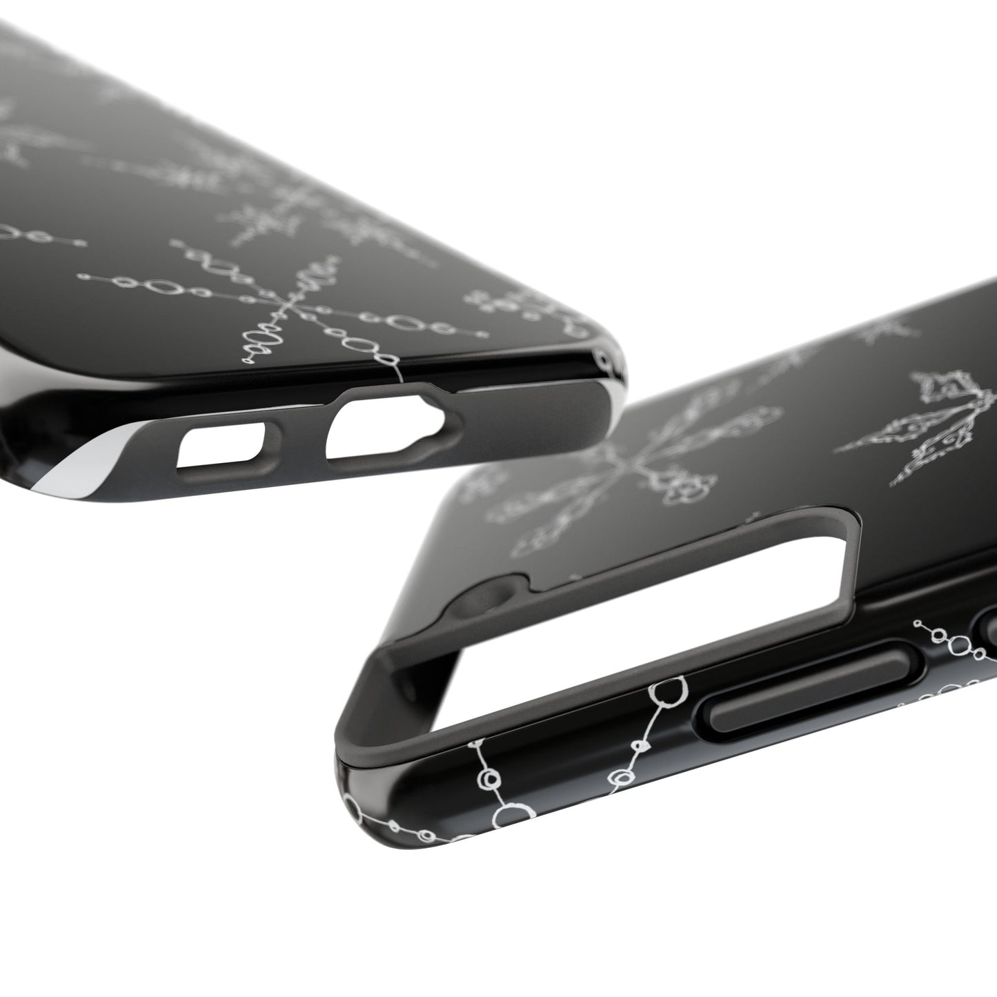 Snowflakes Black Phone Case