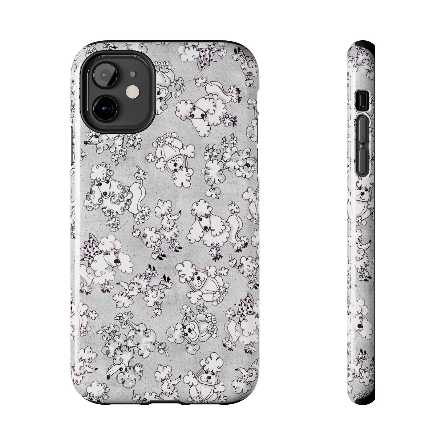 Paris Poodles Silver Phone Case