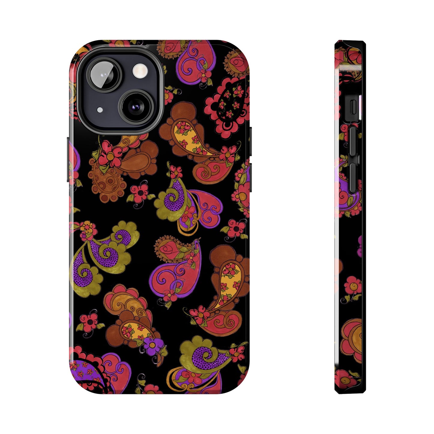 Posie Paisley Black Phone Case