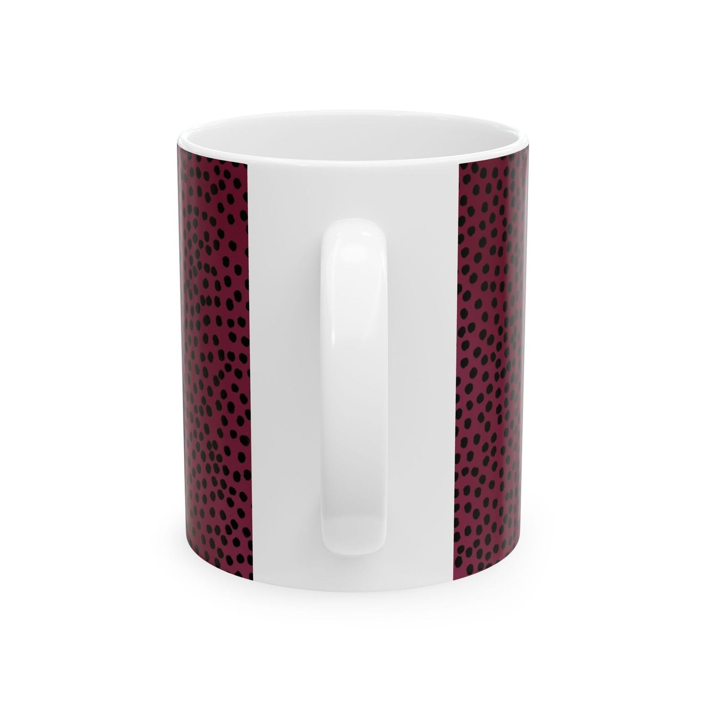Bitty Dots Burgundy / Black Cup
