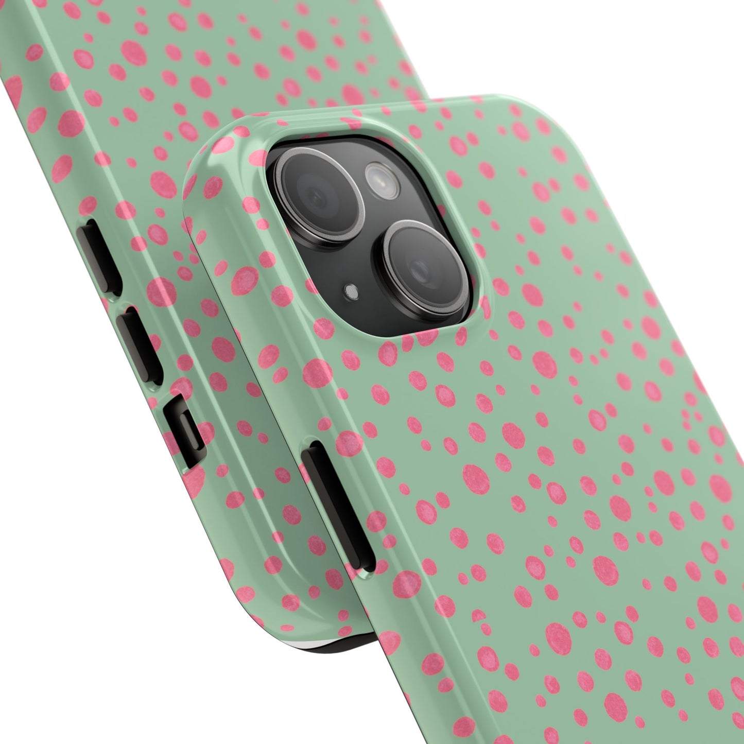 Balloon Dots Sage / Pink Phone Case
