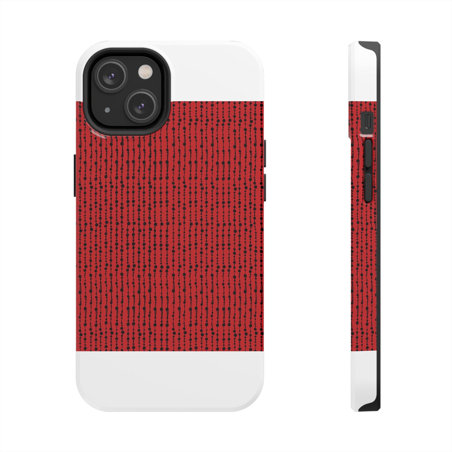 Beaded Curtain Red / Black Phone Case