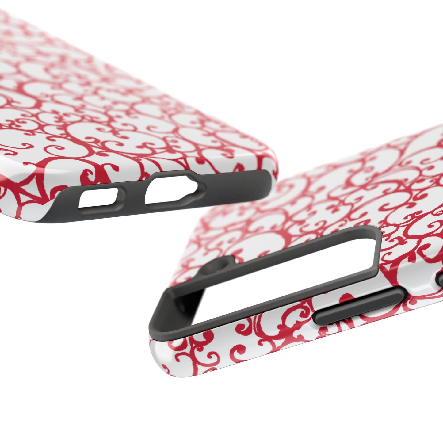 Scrollie White / Red Phone Case