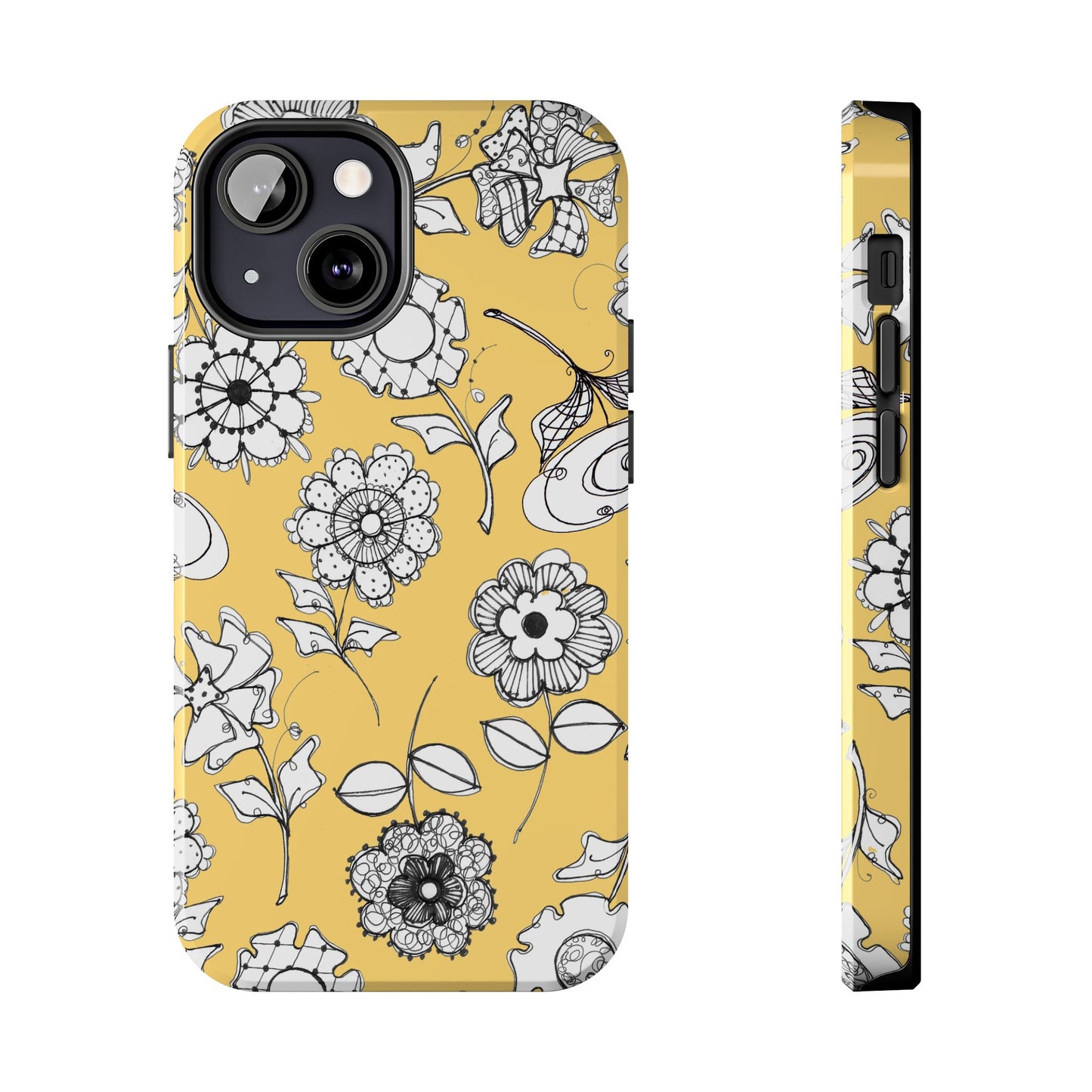 Paper Posies Yellow Phone Case