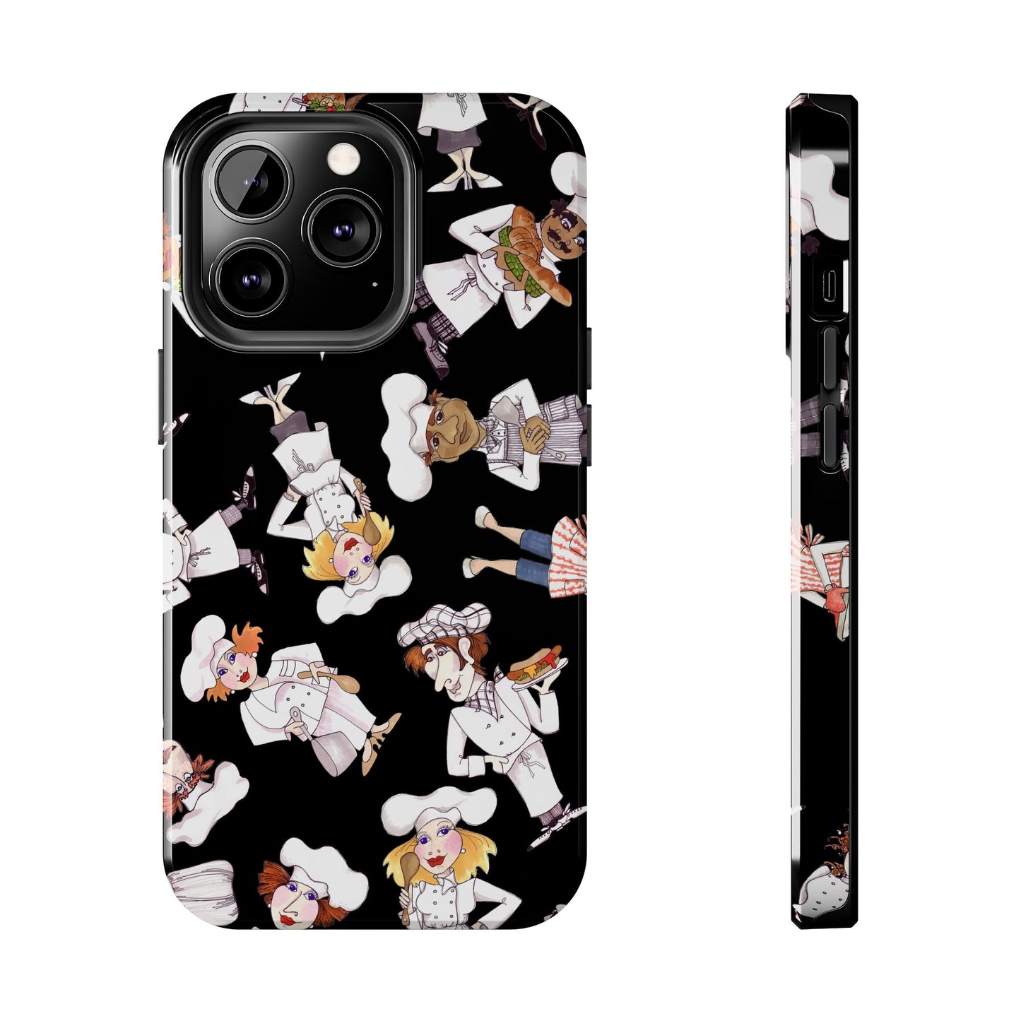 Tossed Chefs Black Phone Case