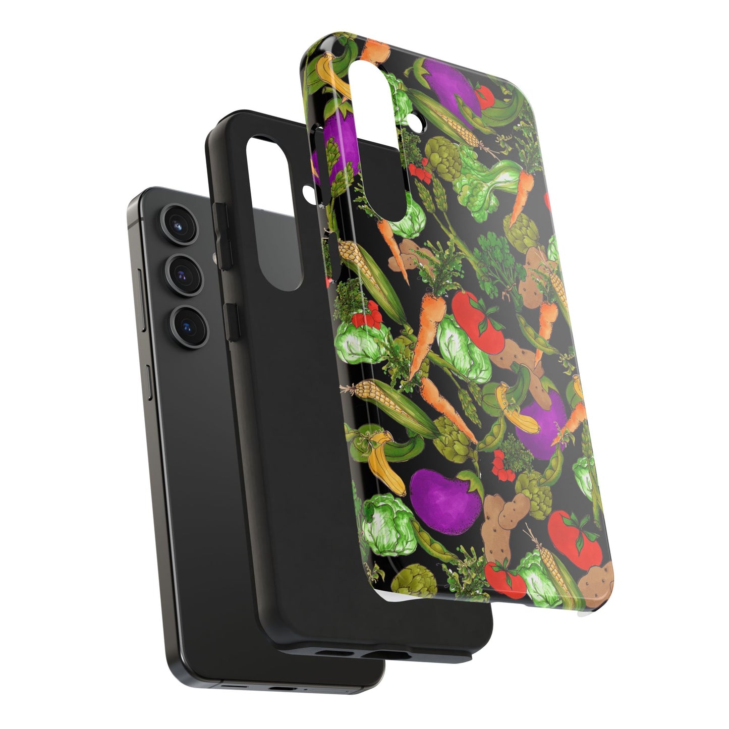 Veggie Jungle Black Phone Case