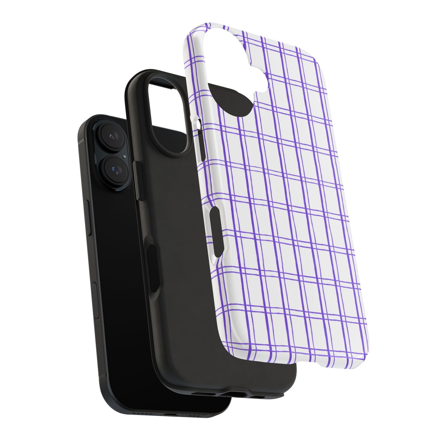 Kitchen Plaid White / Blue Phone Case