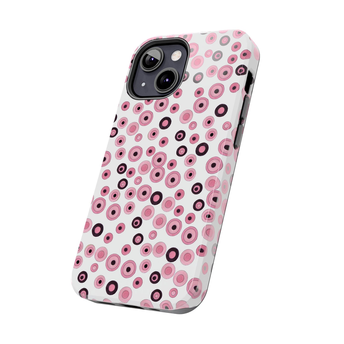 Dots White / Pink Phone Case