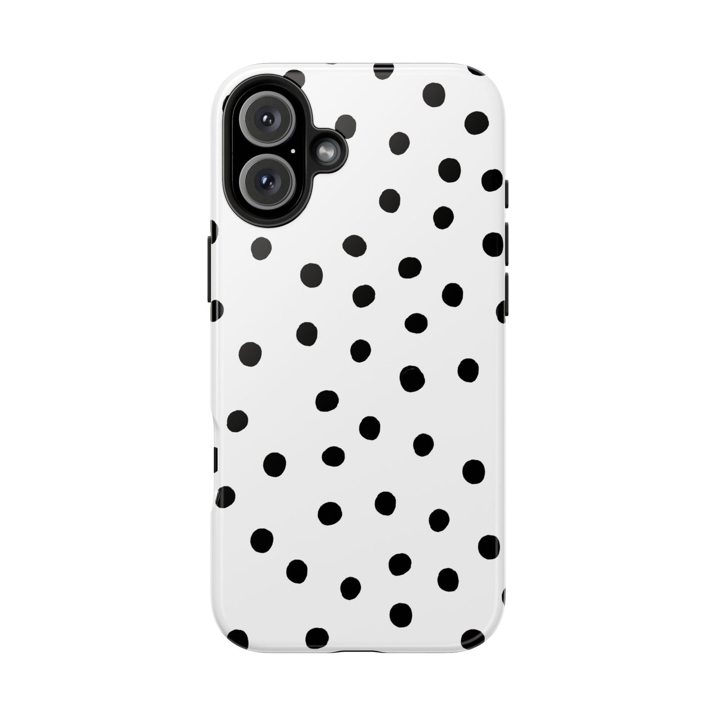 Dot White / Black Phone Case