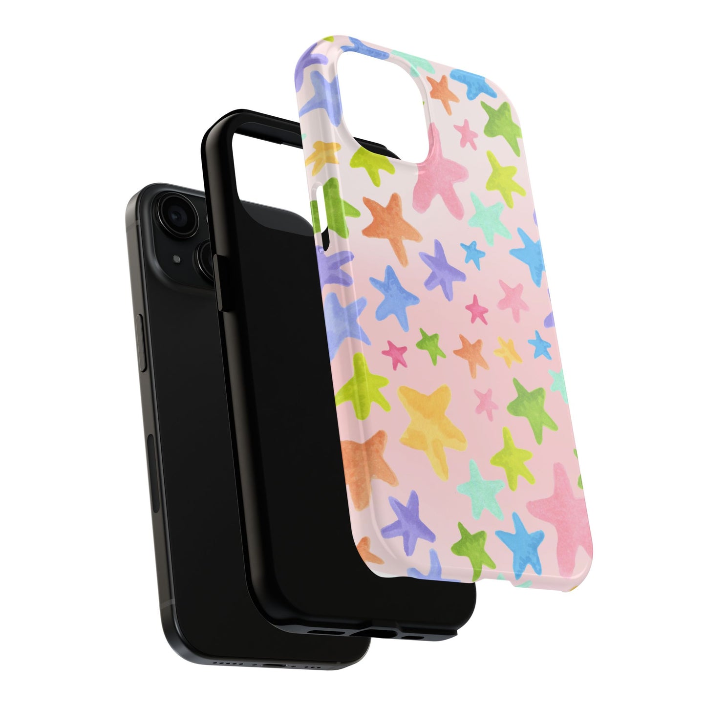 Happy Stars Pink Phone Case