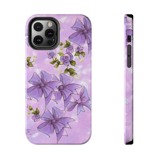 Bows & Flowers Purple Phone Case
