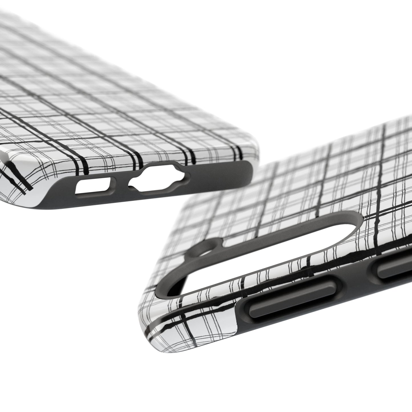 Sophistiplaid White / Black Phone Case