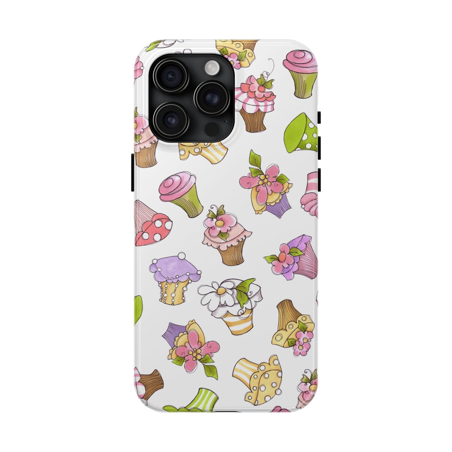 Cupcake Toss White Phone Case