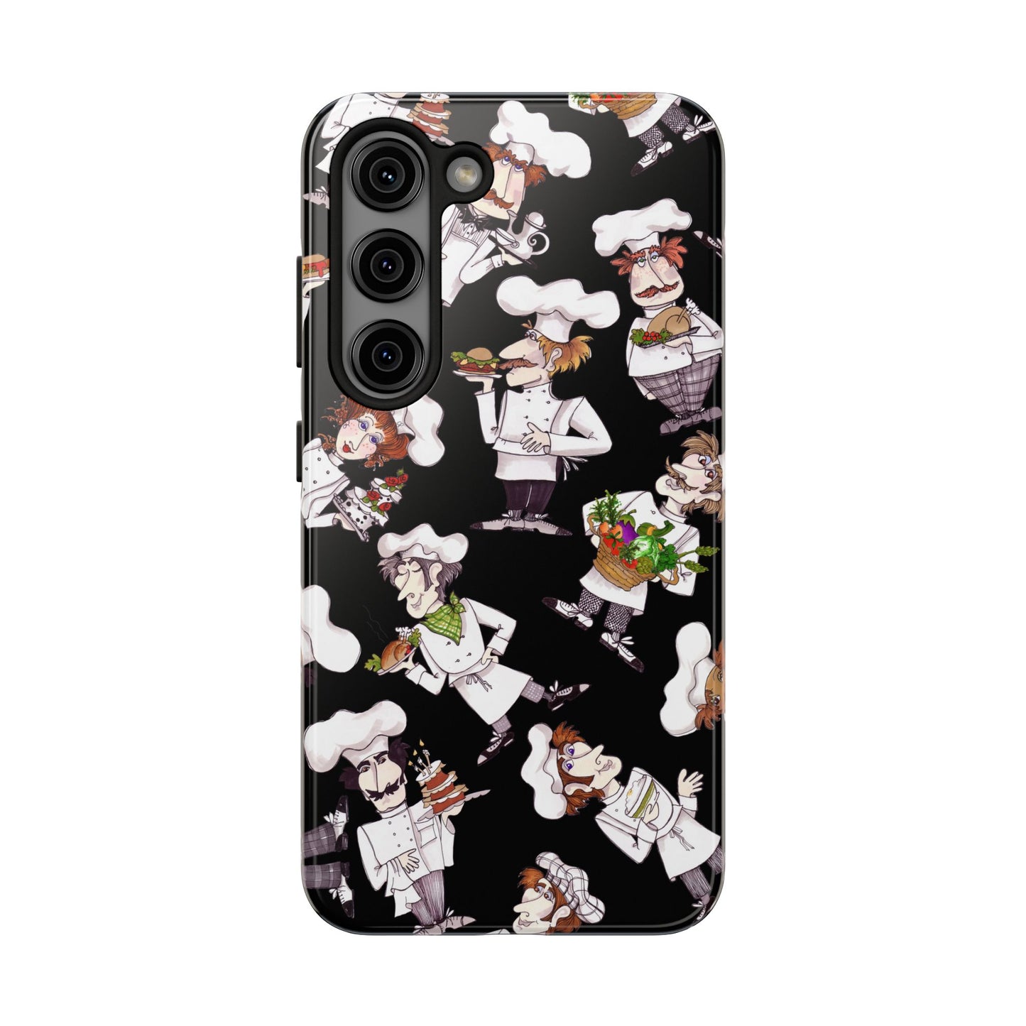 Tossed Chefs Black Phone Case