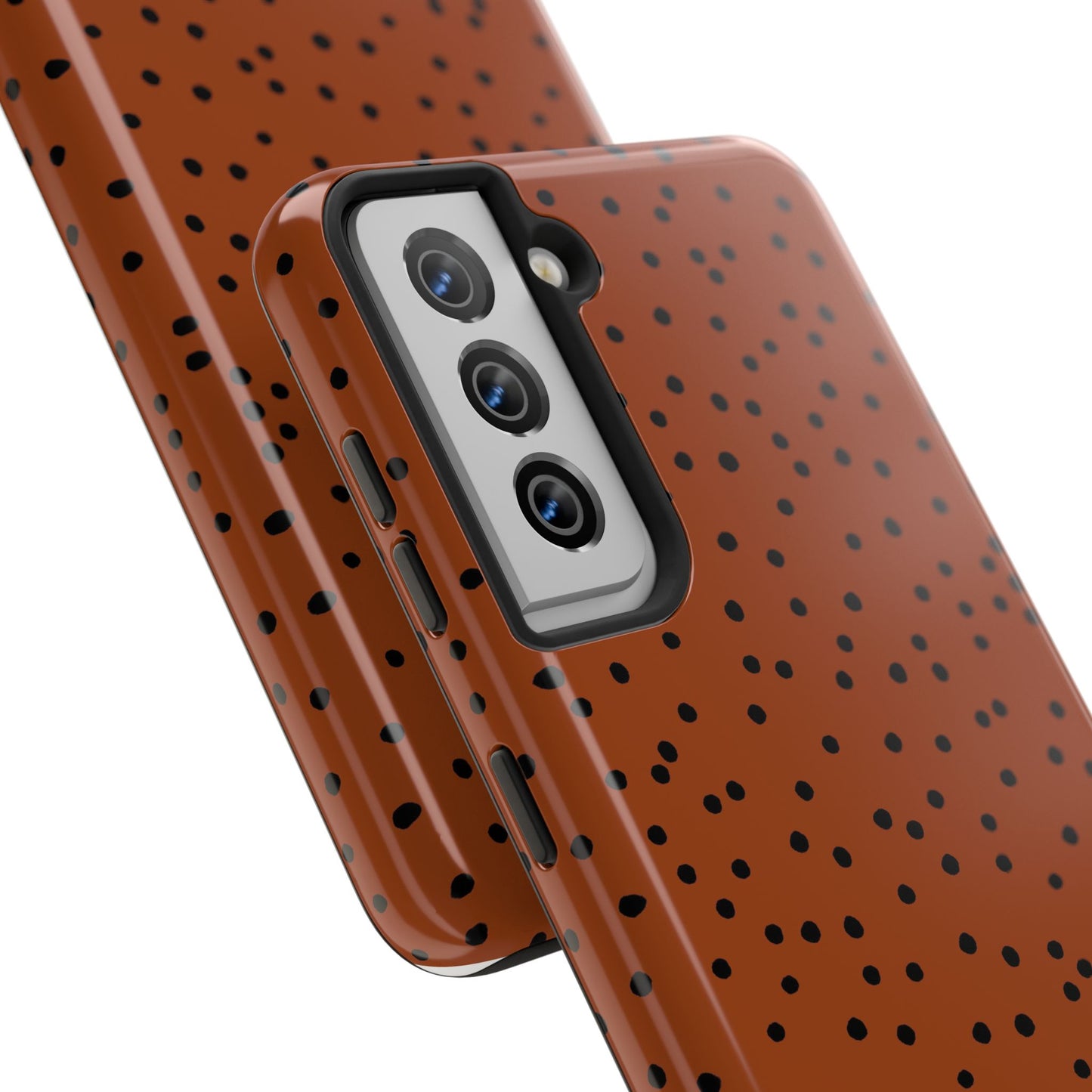 Dinky Dots Bronze / Black Phone Case