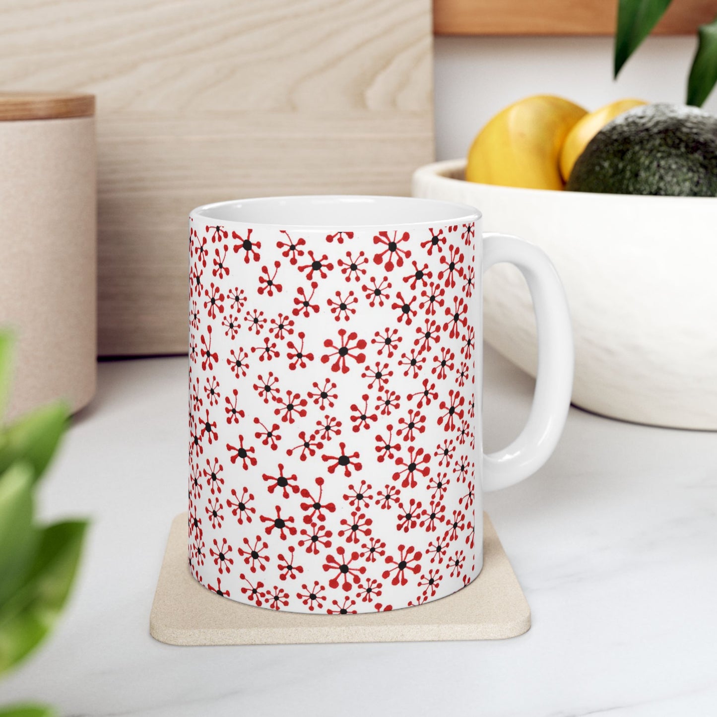 Flock of Red Daisies Cup