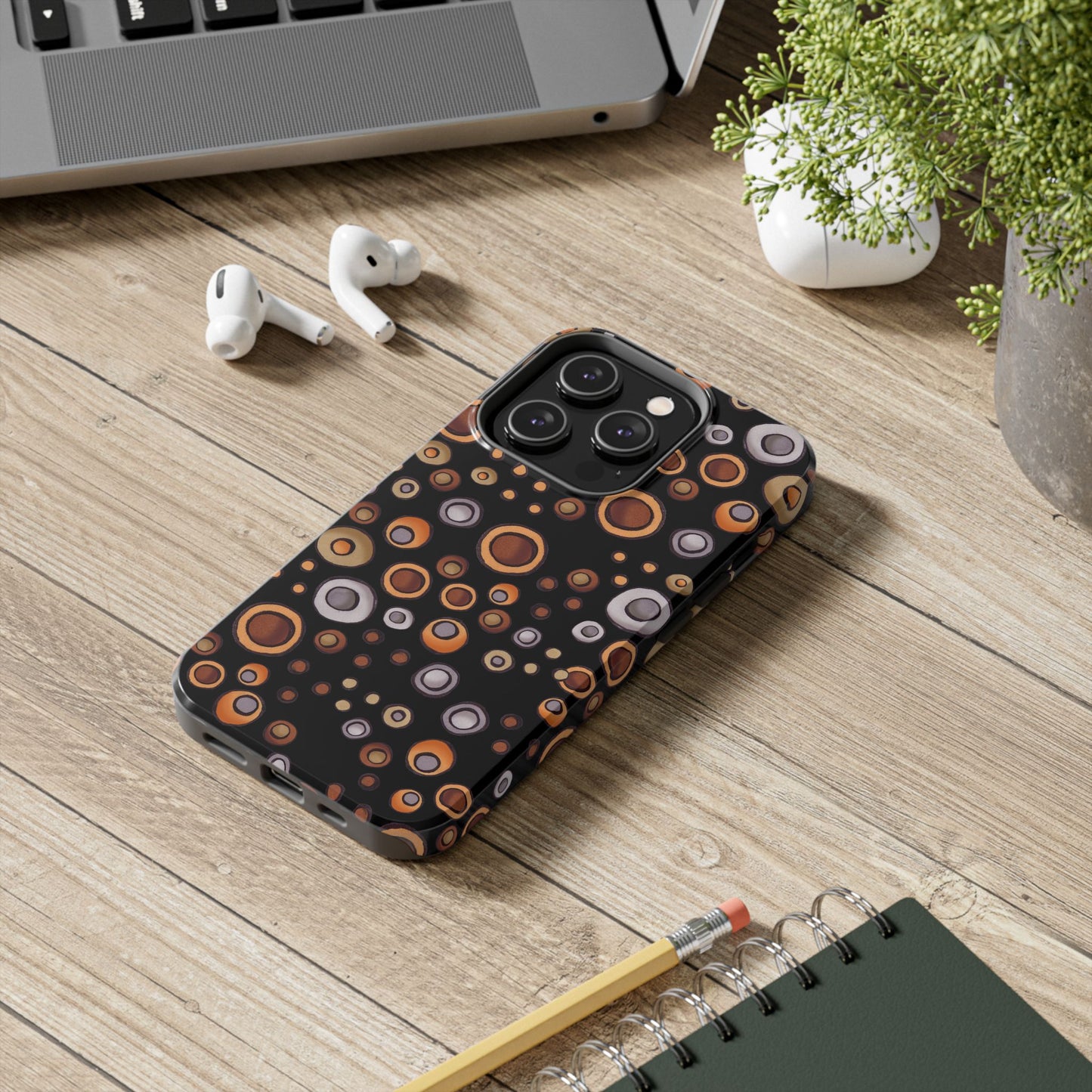 Doggy Dots Black Phone Case
