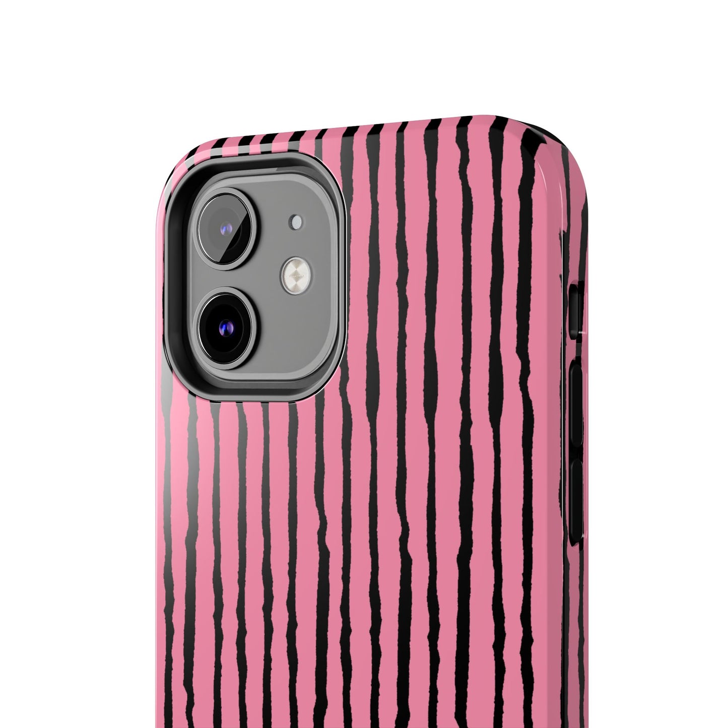 Sorta Stripe Bright Pink / Black Phone Case