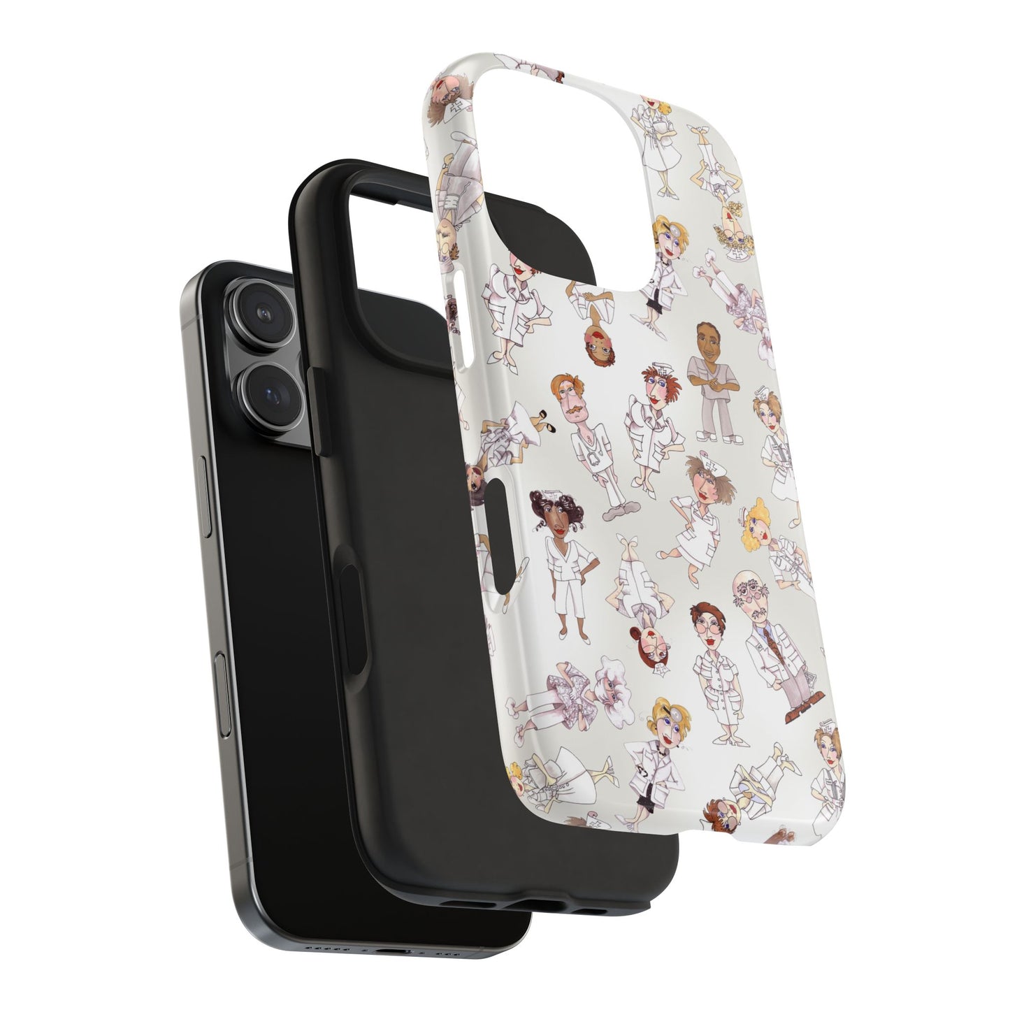Tossed Nurses Gray Phone Case