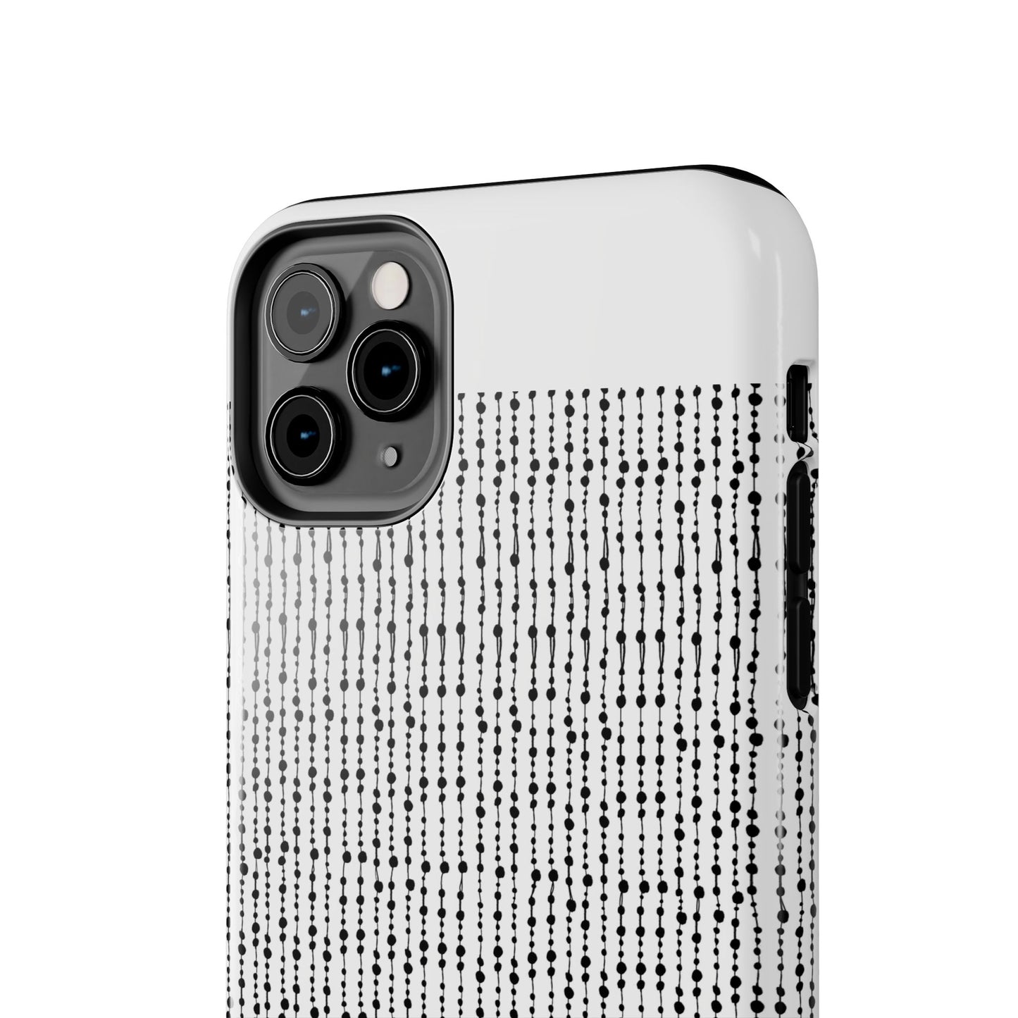Beaded Curtain White / Black Phone Case