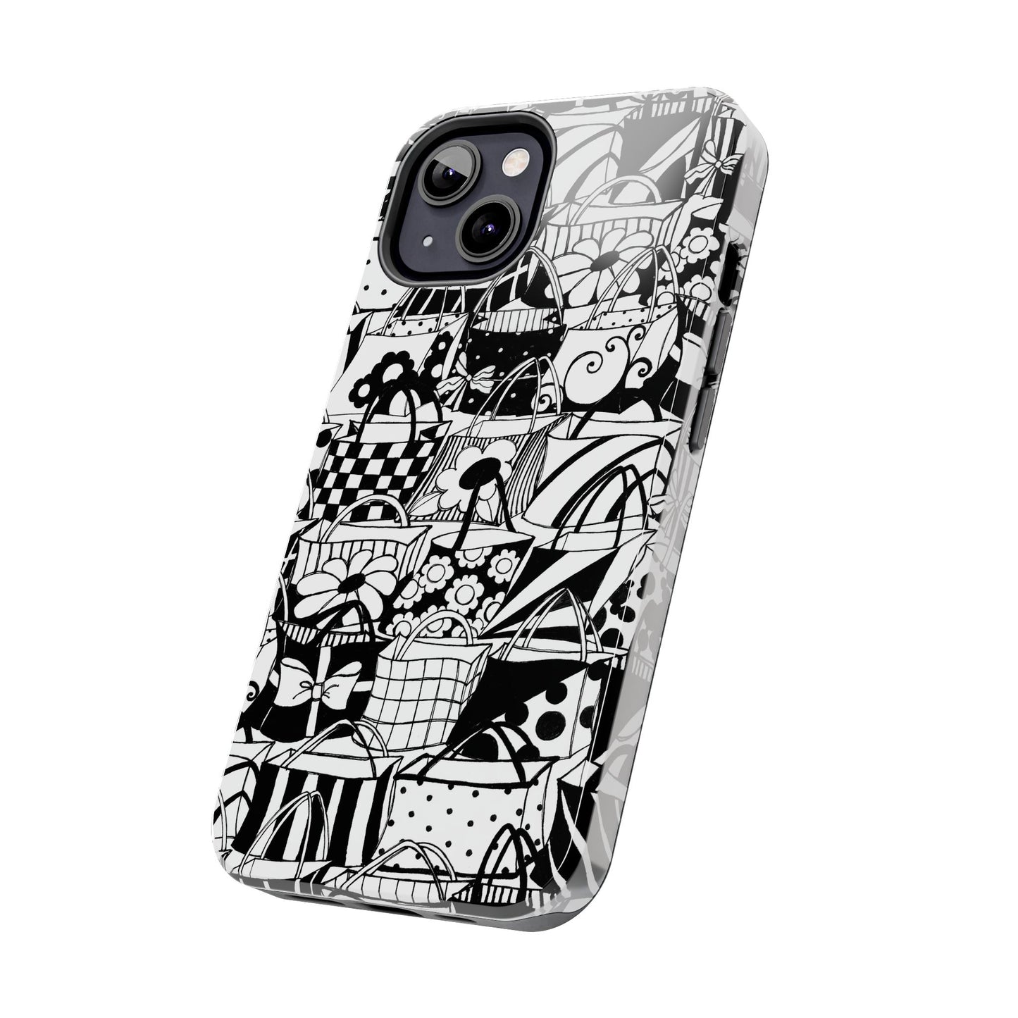 Totally Black / White Phone Case