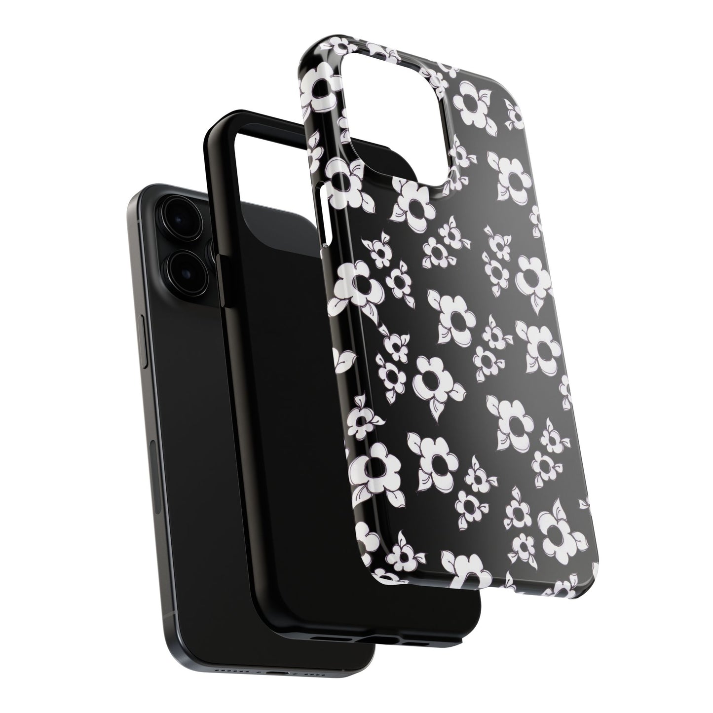 Daisy Cluster Black / White Phone Case