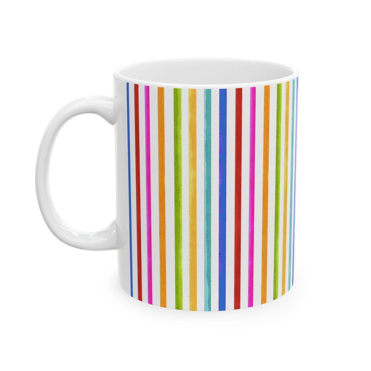 Cool Stripe White Cup