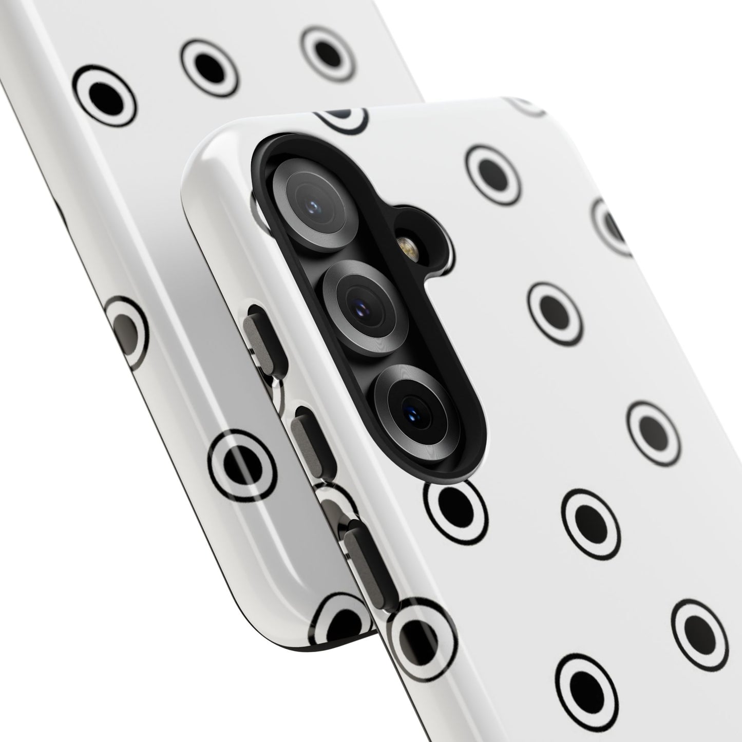 CD Dots White / Black Phone Case