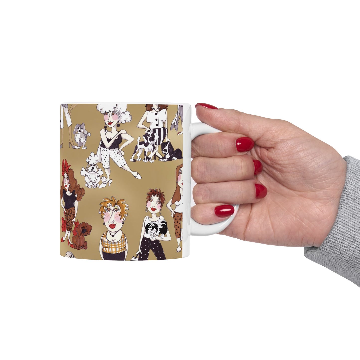 Dog Ladies Tan Cup