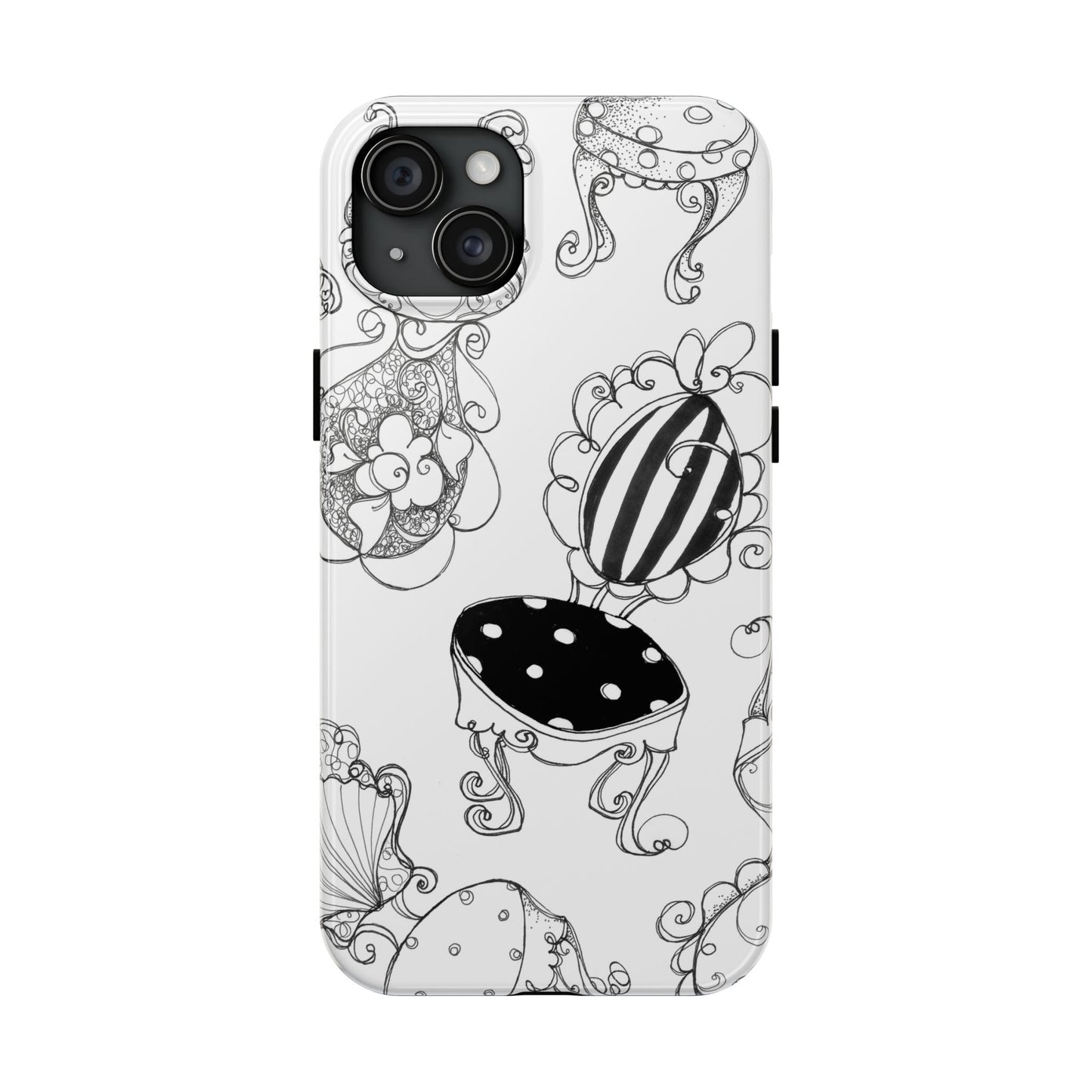 Bistro Chairs White Phone Case