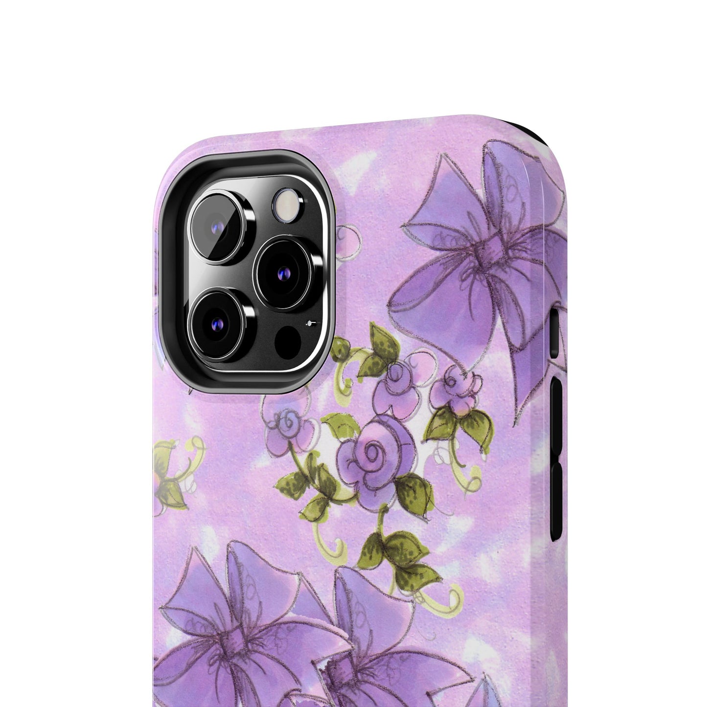Bows & Flowers Purple Phone Case