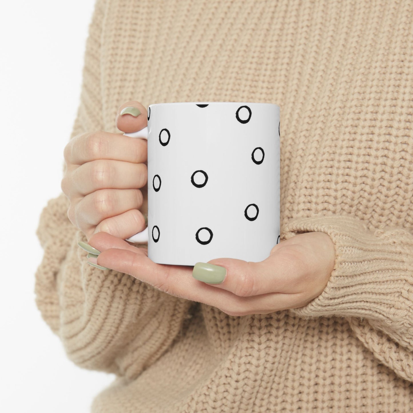 Open Dots Black Cup