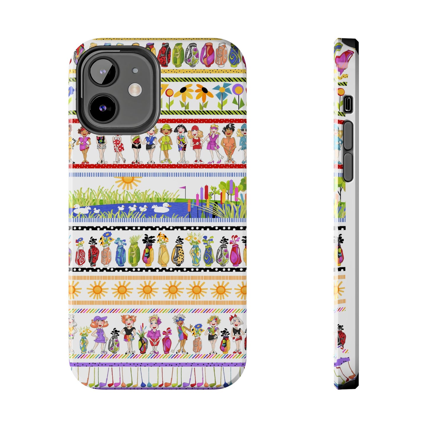 Golf Borders White Phone Case